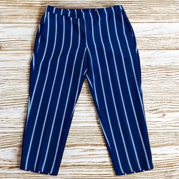 Old Navy Striped Navy Pants Size 16 Really Nice For Summer - Picture 1 of 8